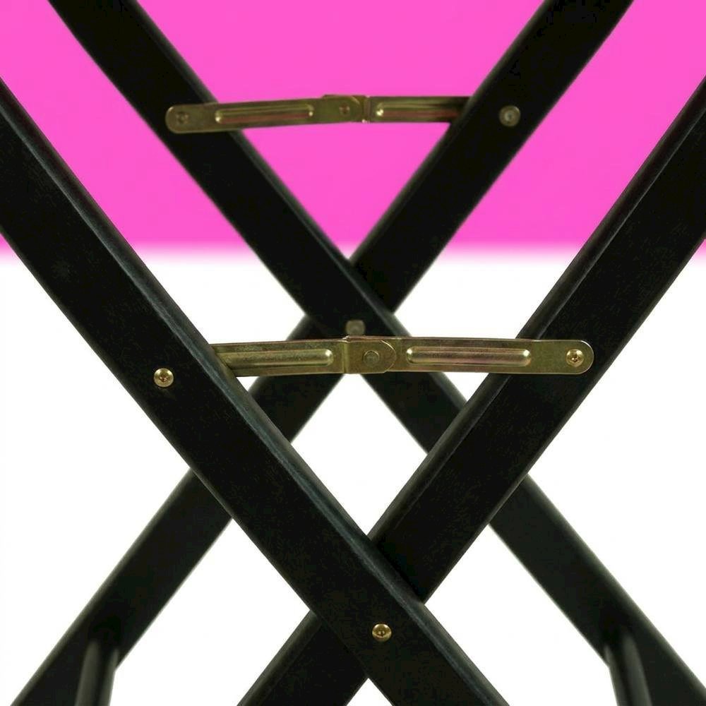 Magenta Director's Chair, Black Frame, 30-Inch Bar Height Folding