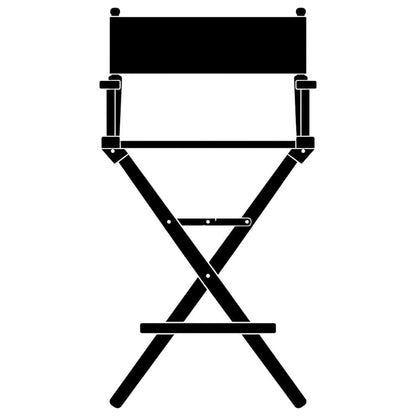 Black Extra-Wide Director's Chair, Black Frame, 30-Inch Bar Height