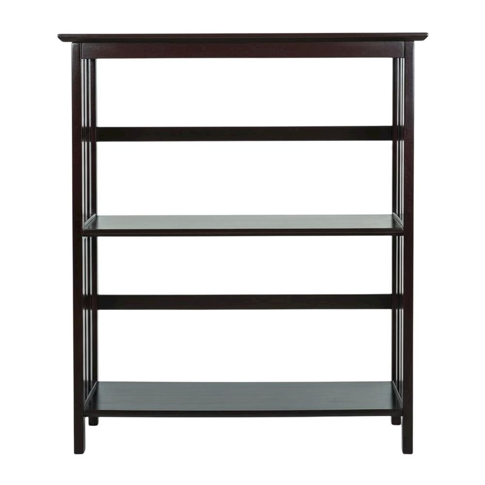 Wooden Bookcase with 29.5-inch Width and Open Shelving Design