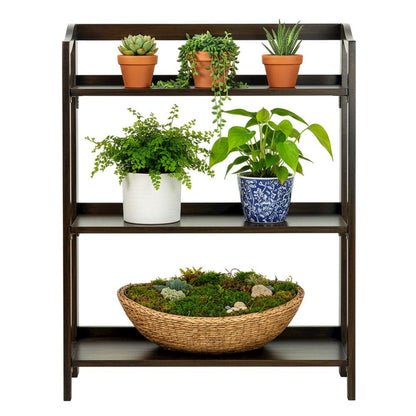 Wooden bookcase with open shelving for storage and display
