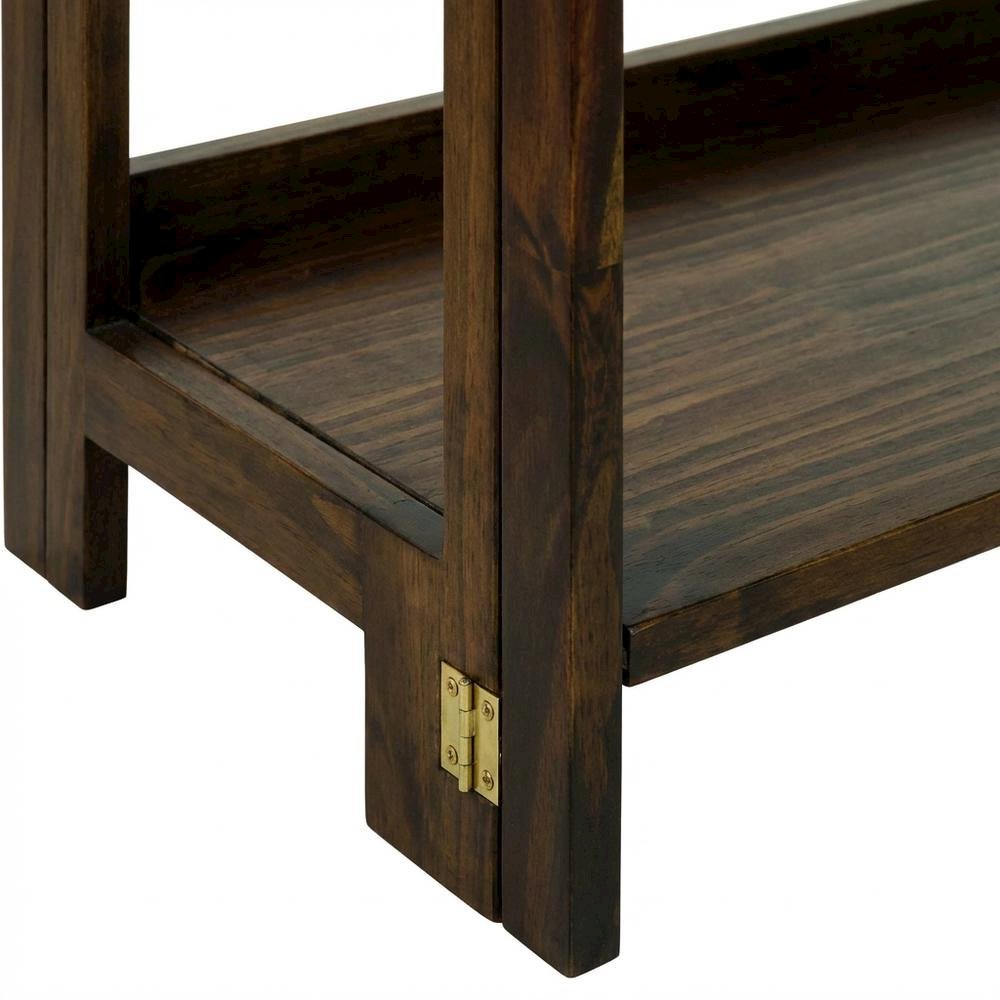 Wooden bookcase with open shelving for storage and display
