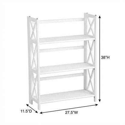 Wooden Bookcase in Natural Finish with 3 Shelves and Sturdy Construction