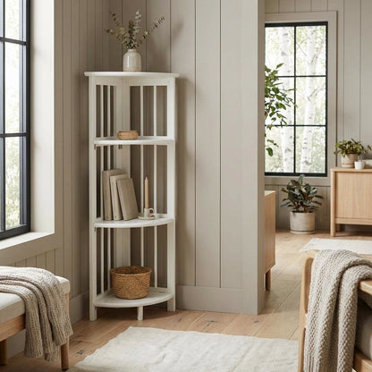 Wooden Bookcase with Open Shelves and Sturdy Frame for Living Room Storage