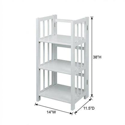 Wooden Bookcase in Warm Brown with Adjustable Shelves and Sturdy Construction