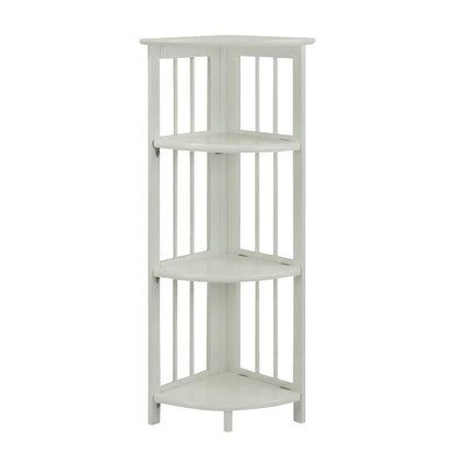 Wooden Bookcase with Open Shelves and Sturdy Frame for Living Room Storage