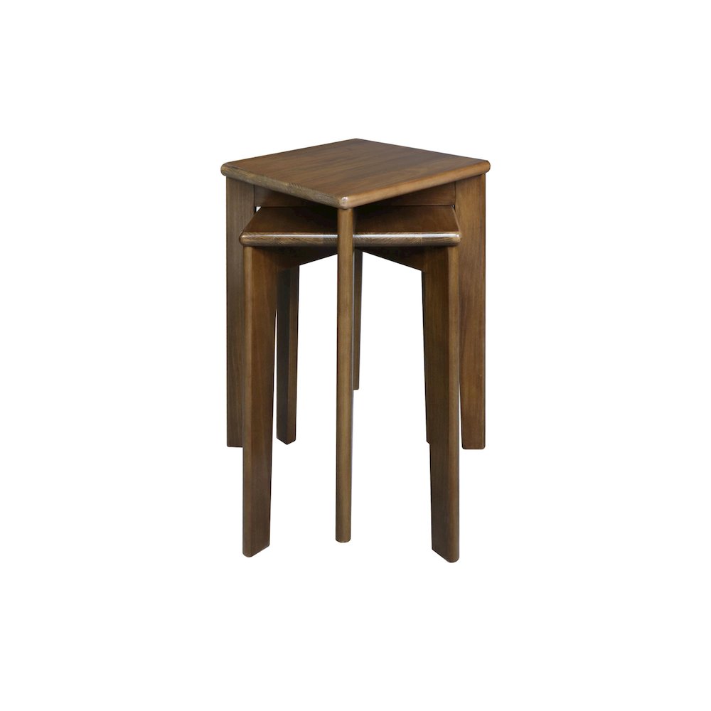 100% American Hardwood Square Stackable Stool 2-Pc Set