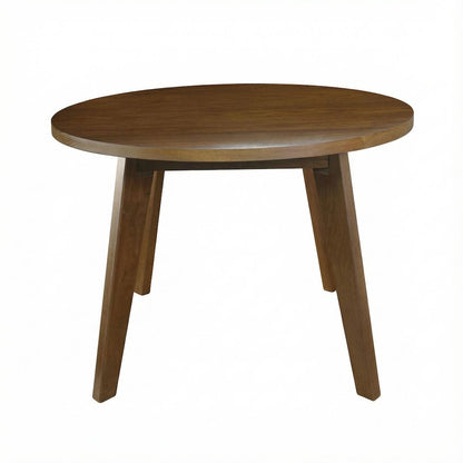Walnut Round Coffee Table with Solid American Gum Top and Durable Base