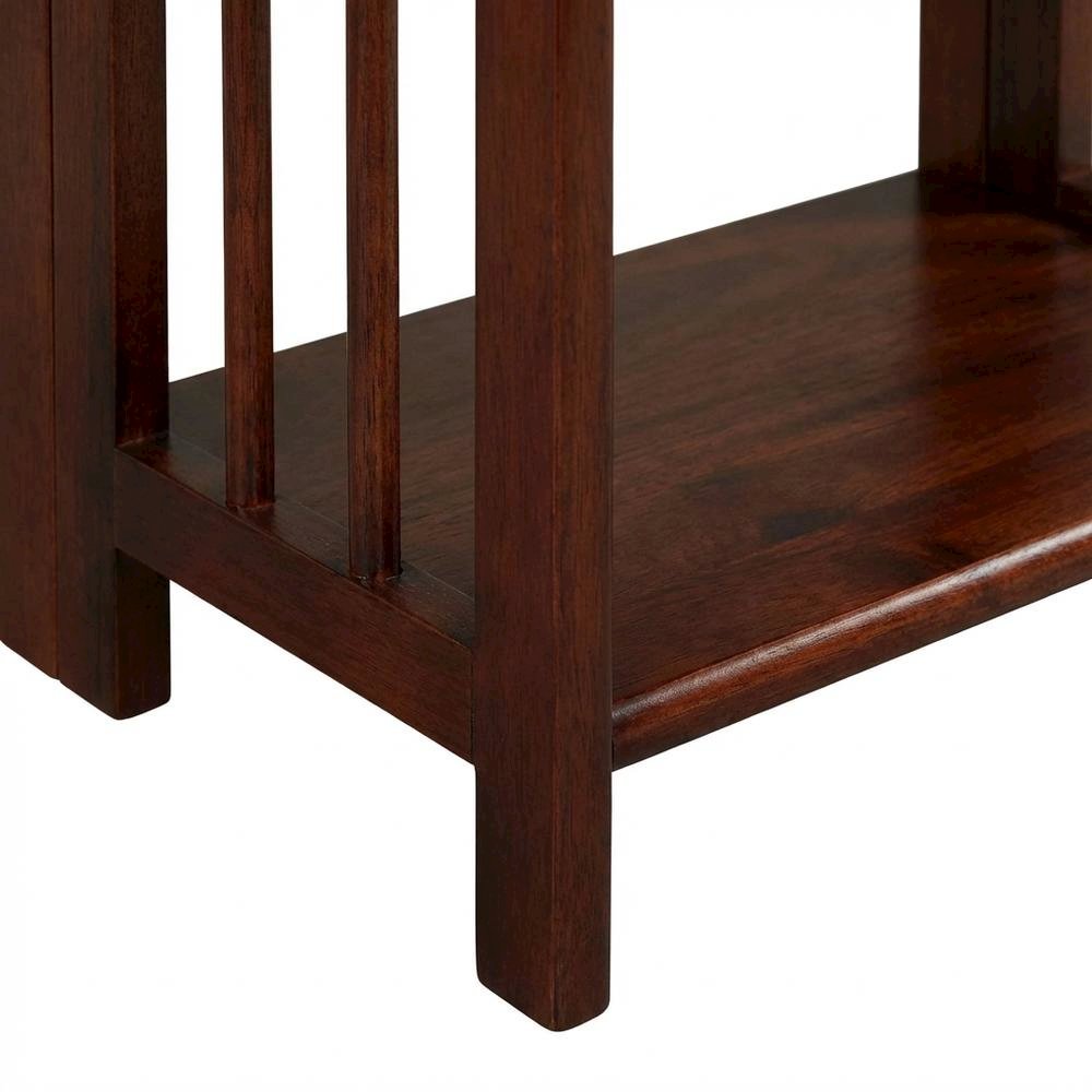 Wooden Bookcase with Open Shelves and Stable Construction for Living Room