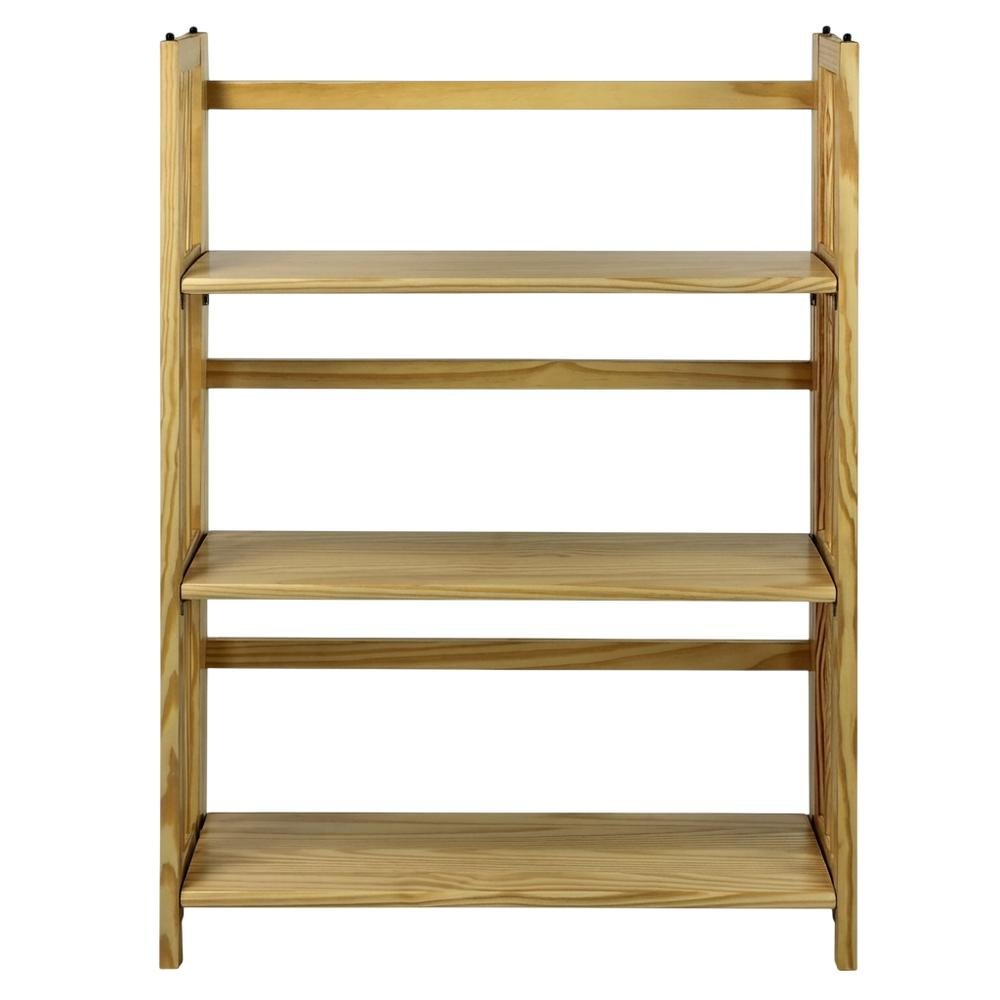 Wooden Bookcase with Shelves, Sturdy Construction and Classic Design