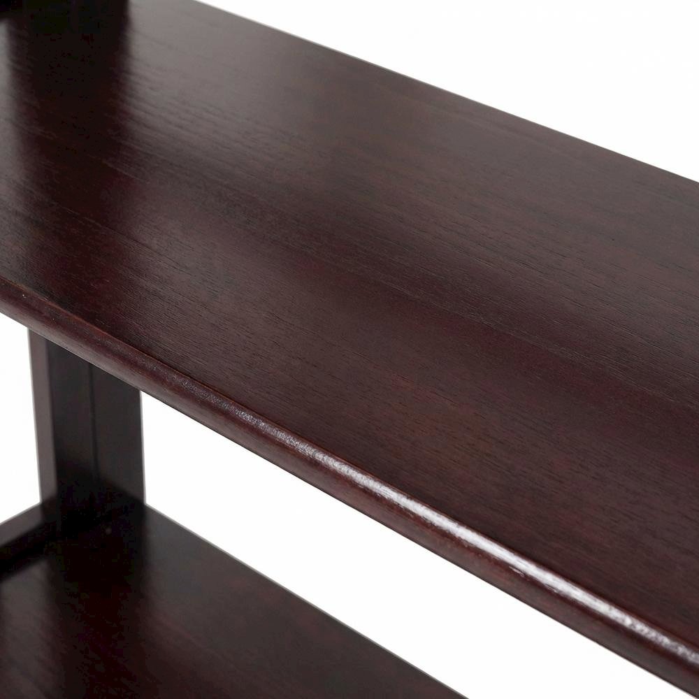 Wooden Bookcase with Open Shelves and Sturdy Construction