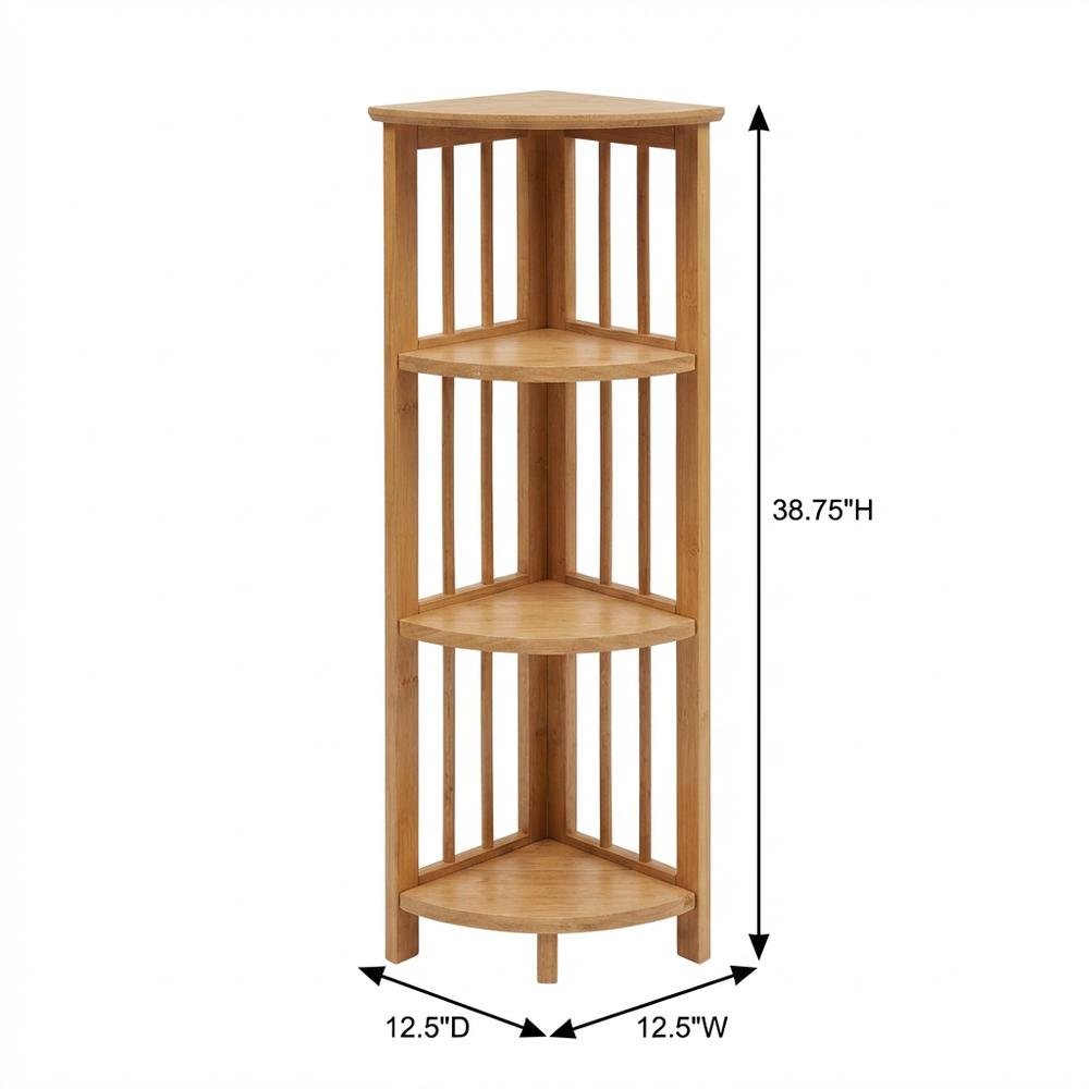 Wooden Bookcase with Open Shelves and Modern Design for Living Room
