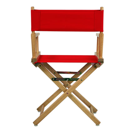 18" Director's Chair Natural Frame-Red Canvas