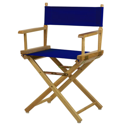 Royal Blue Canvas Director Chair with Foldable Solid Wood Frame