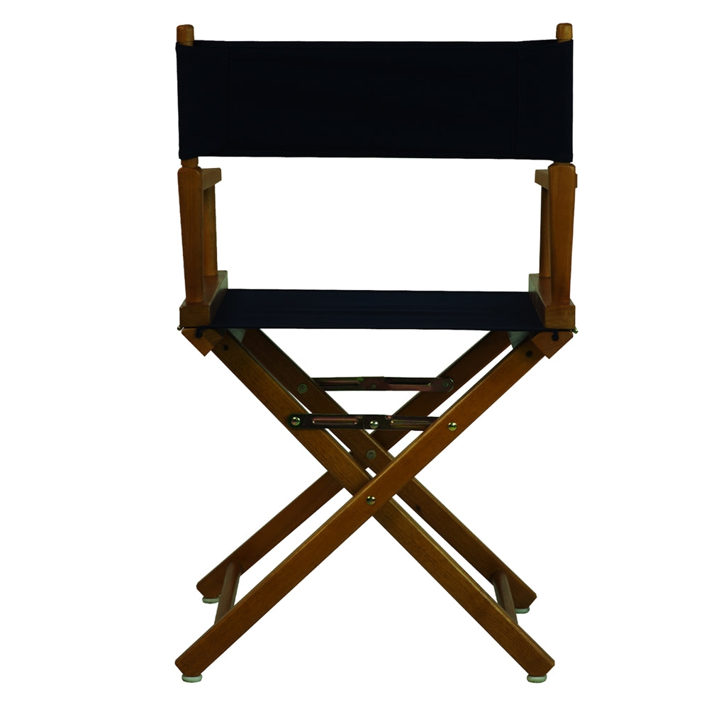 18" Director's Chair Honey Oak Frame-Navy Blue Canvas