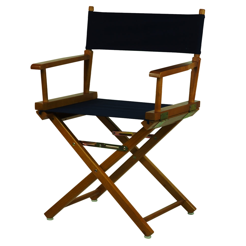 18" Director's Chair Honey Oak Frame-Navy Blue Canvas