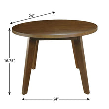 Walnut Round Coffee Table with Solid American Gum Top and Durable Base