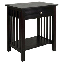 Espresso Nightstand with Usb Port and Modern Design