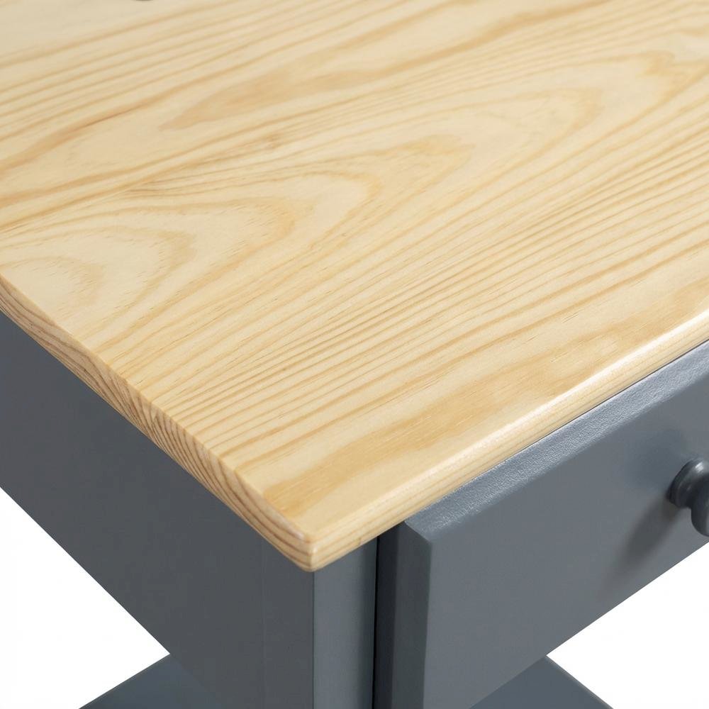 Gray Nightstand with Usb Charging Port for Bedroom Convenience