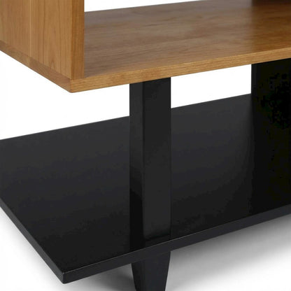 Two-Tone Cherry and Black TV Stand with Solid American Cherry Top and Pine Frame