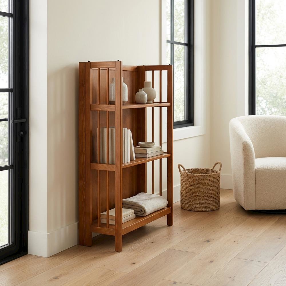 Wooden Bookcase with Modern Design and Durable Construction