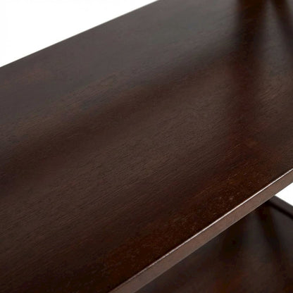Wooden Bookcase with Open Shelves and Sturdy Frame for Home Office