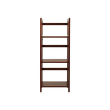 Wooden Bookcase with Open Shelves and Stable Construction for Living Room