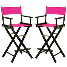 Magenta Director's Chair, Black Frame, 30-Inch Bar Height Folding