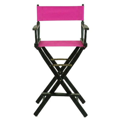 Magenta Director's Chair, Black Frame, 30-Inch Bar Height Folding