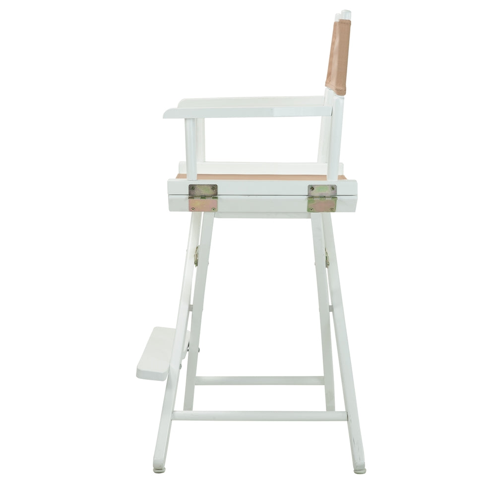 24" Director's Chair White Frame-Tan Canvas