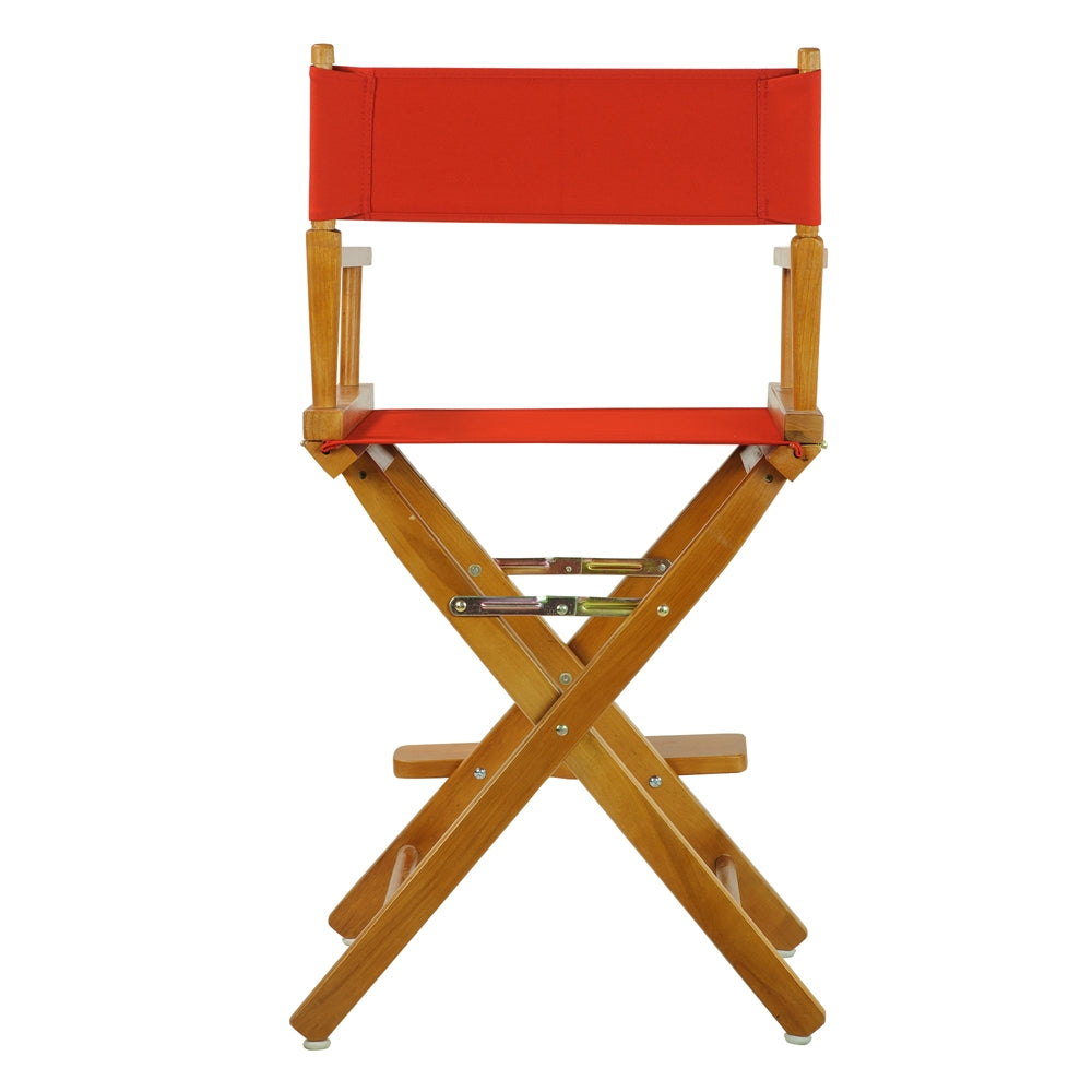 24" Director's Chair Honey Oak Frame-Red Canvas