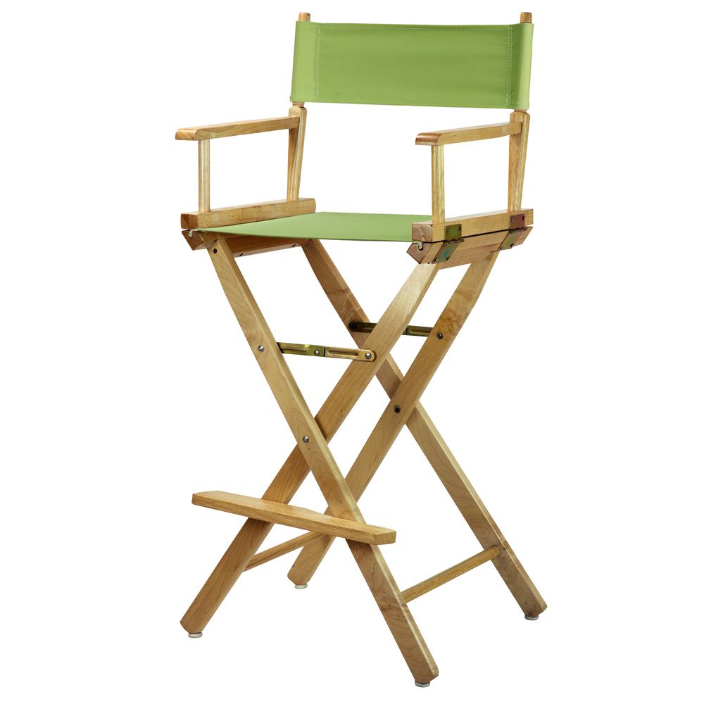 30" Director's Chair Natural Frame-Lime Green Canvas