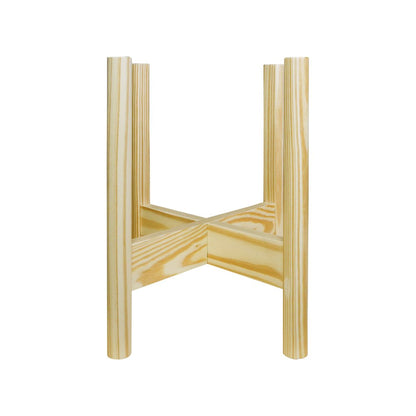 Mid-Century Modern Wood Plant Display Stand, Fit Up to 12"