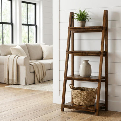 Wooden Bookcase in light finish with open shelving for Home Office Storage