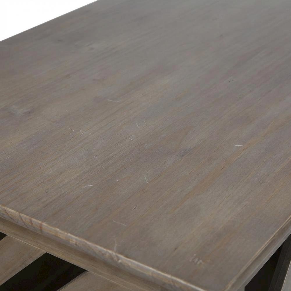 Wooden End Table with Sturdy Construction and Classic Design