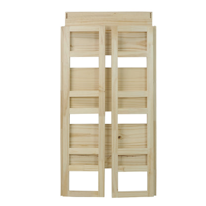 3-Shelf Folding Student Bookcase 20.75" Wide-Natural
