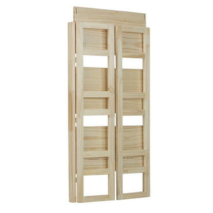 Brown Folding Bookshelf with Foldable Shelf Frame and Three-Tier Storage