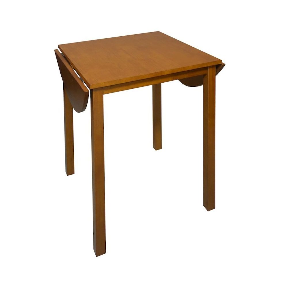 Oval Drop Leaf Folding Table with Walnut Wood Top and Rubberwood Frame