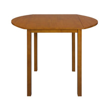 Oval Drop Leaf Folding Table with Walnut Wood Top and Rubberwood Frame