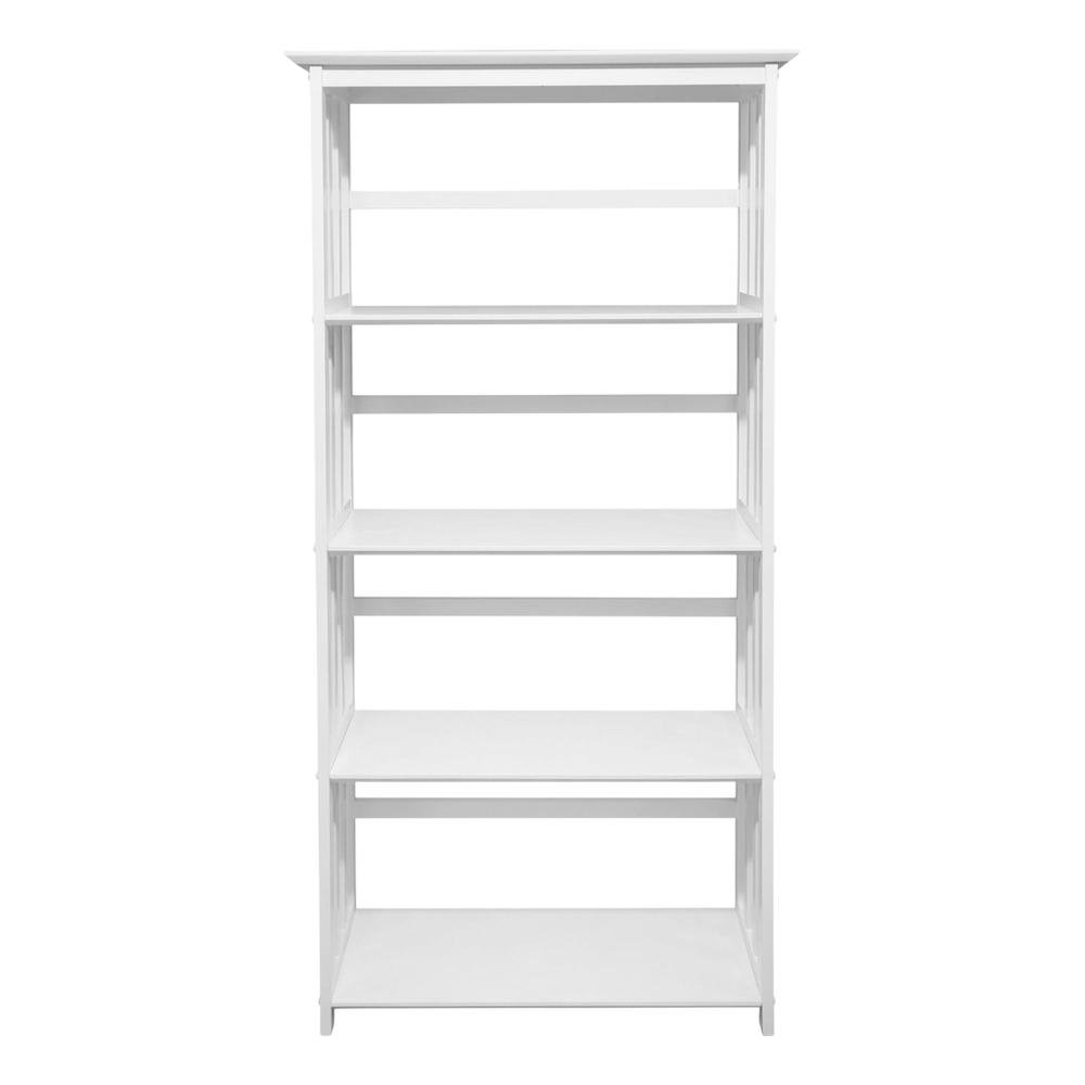 Wooden Bookcase with 5 Shelves and Sturdy Storage Organizer