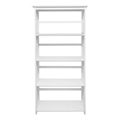 Wooden Bookcase with 5 Shelves and Sturdy Storage Organizer