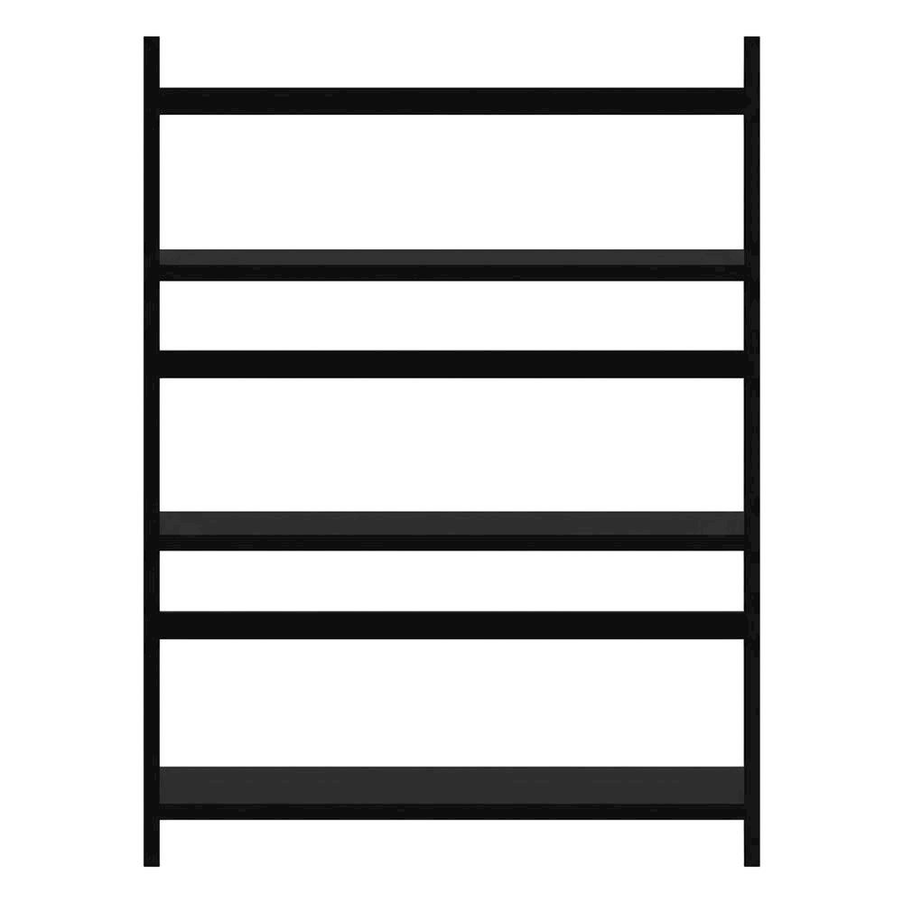 Wooden Bookcase in Finish with Multiple Shelves for Storage
