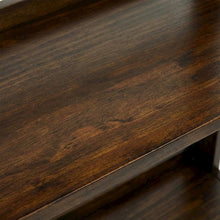 Wooden bookcase with open shelving for storage and display