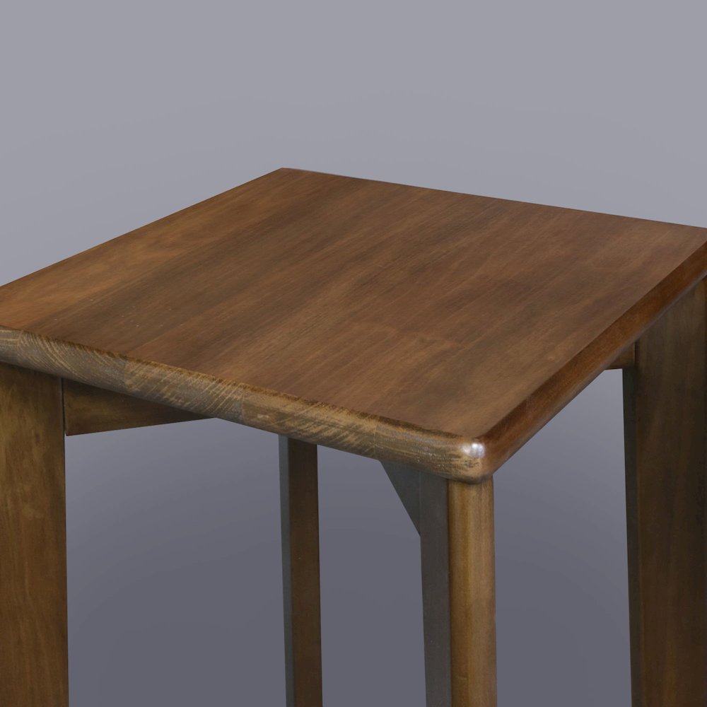 100% American Hardwood Square Stackable Stool 2-Pc Set