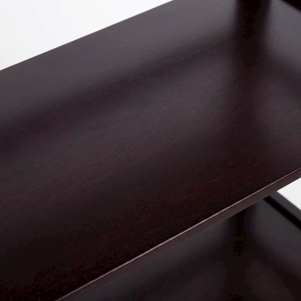 Espresso 4-Shelf Bookcase with Spacious Storage and Sturdy Construction