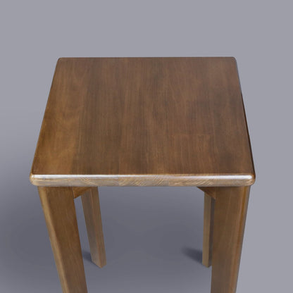 100% American Hardwood Square Stackable Stool 2-Pc Set