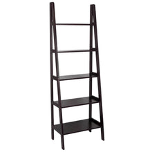 Tall bookcase in natural wood finish with spacious shelves for organized storage