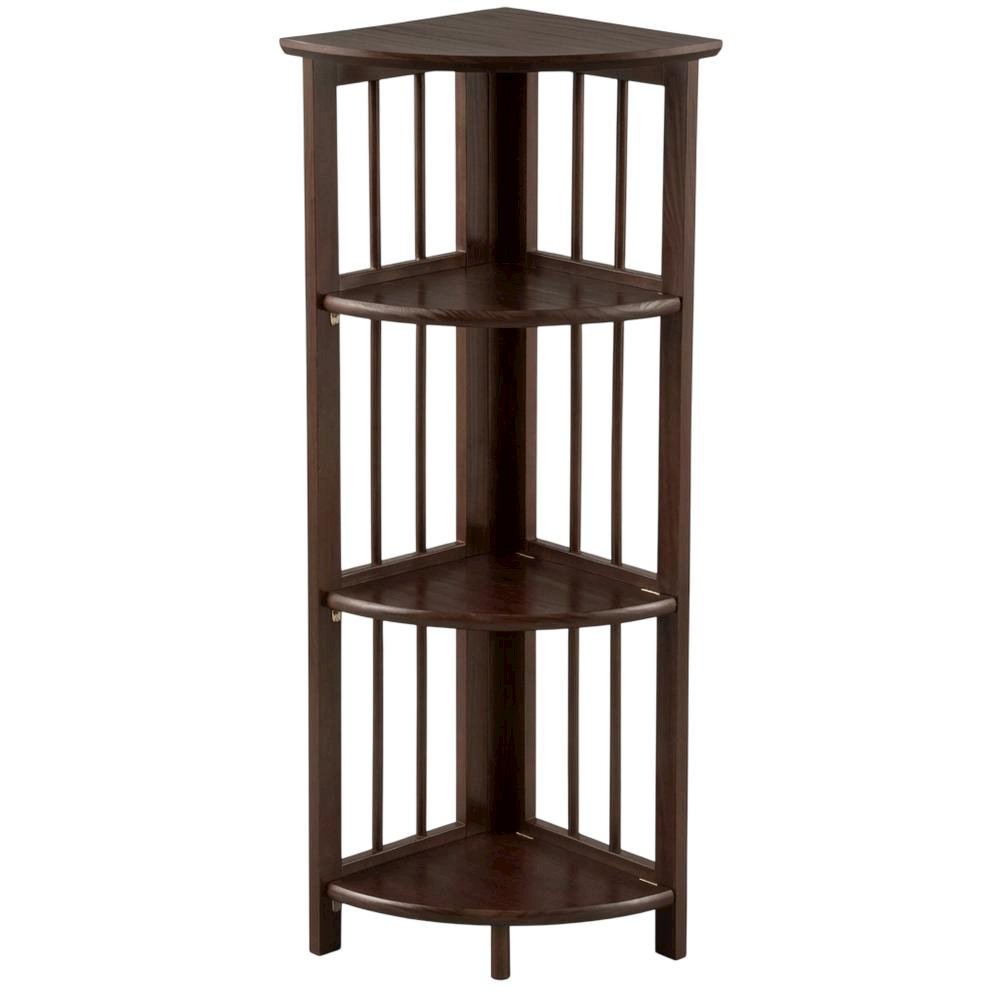 Wooden Bookcase with 4 Shelves, Sturdy Storage for Living Room