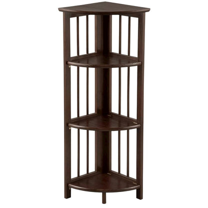 Wooden Bookcase with 4 Shelves, Sturdy Storage for Living Room