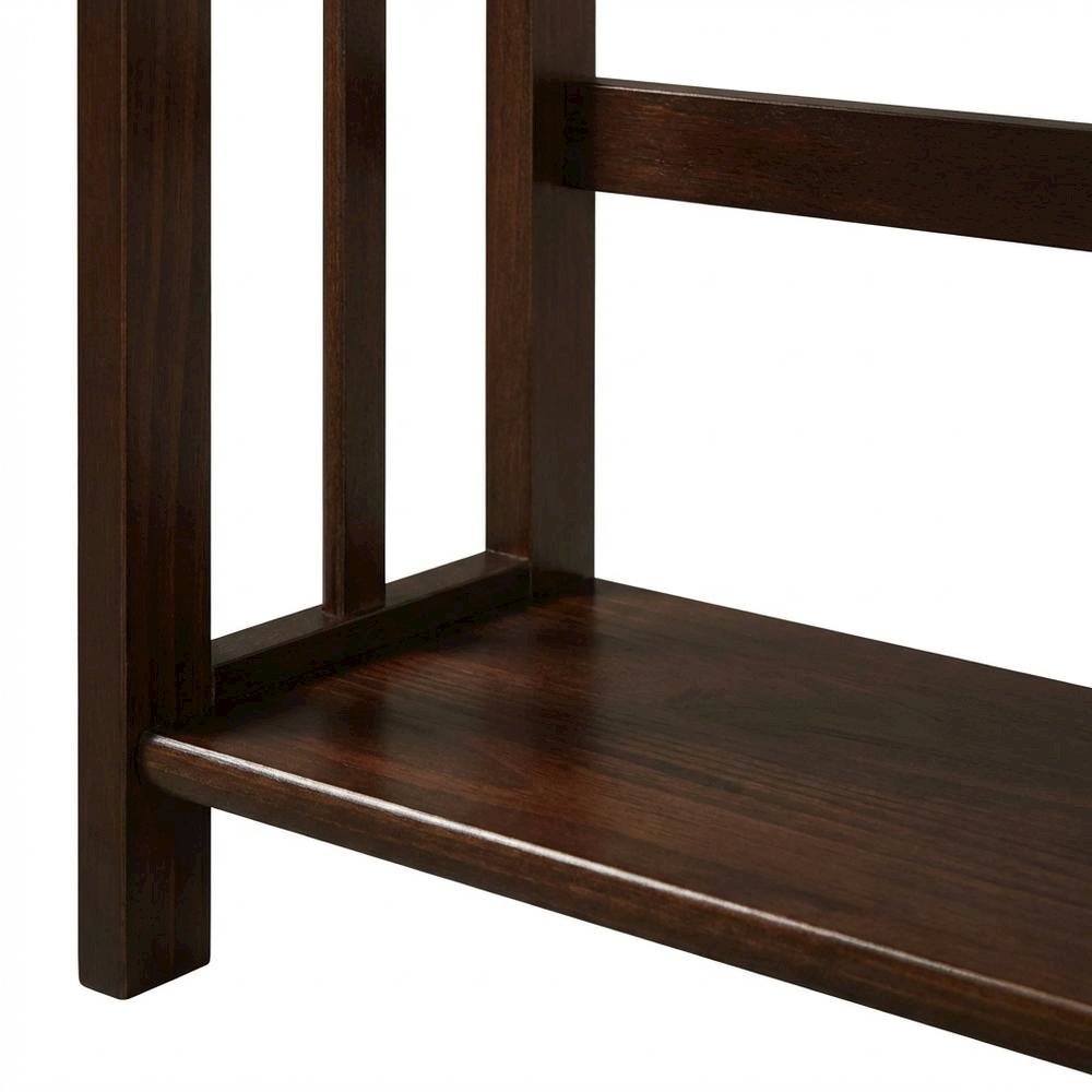 Wooden bookcase in finish with adjustable shelves for versatile storage