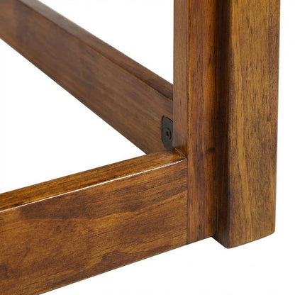 Warm Brown Folding Desk with USB Port and Pull-Out Surface for Home Office